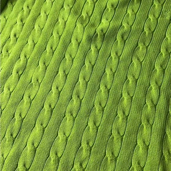 Lauren Ralph Lauren Lime Cable Knit Sweater - Picture 8 of 12